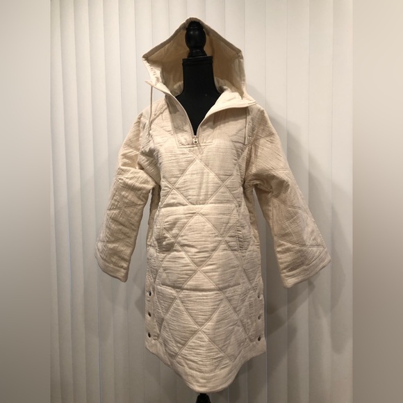 NWT Madewell Quilted Hoodie Popover Jacket Small - Picture 3 of 16